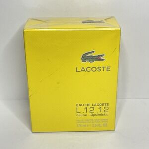 Eau De Lacoste L.12.12 Jaune Optimistic 5.9 oz/ 175 ml EDT Spray NEW & SEALED